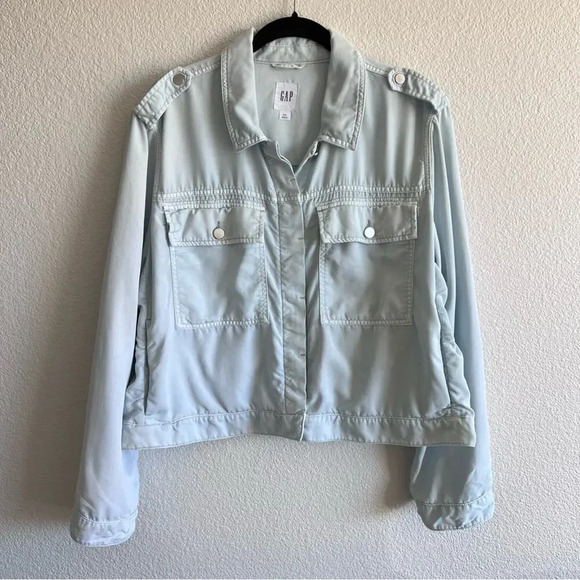 Gap Womens Light Blue Jacket Size XXL - Picture 1 of 10